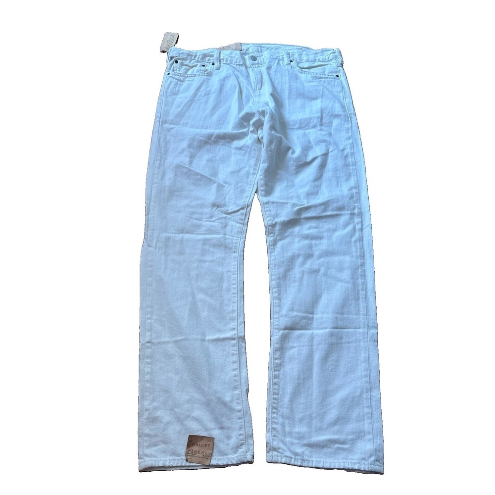 Denim & Supply Polo Ralph Lauren Denim White Straight Jeans Pants Flag 38x32 NEW
